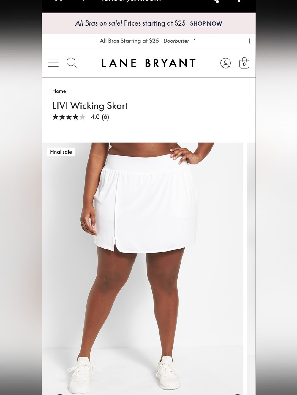 NWOT Lane Bryant Livi Wiking Athleisure Skort